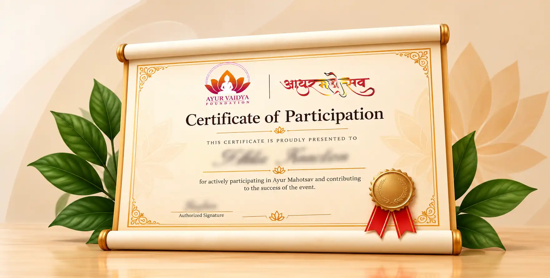 AYUSH Mahotsav Delegate Certificate